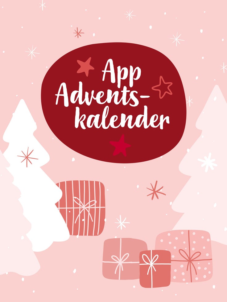 Weihnachtliches Bild mit dem Hinweis auf den App Adventskalender