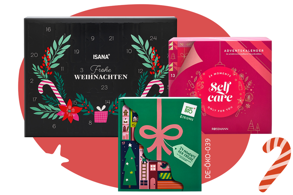 Adventskalender wie zum Beispiel von ISANA und enerBiO.