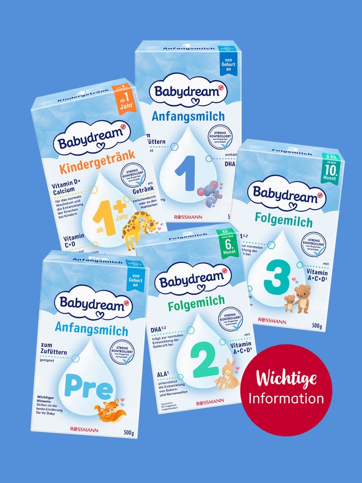Die Babydream Milchnahrungen sind sicher und nicht von aktuellen Rückruf betroffen.
