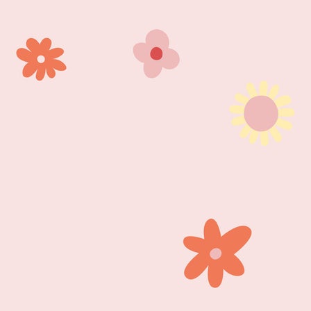 Rosa Hintergrund mit bunten Blumen