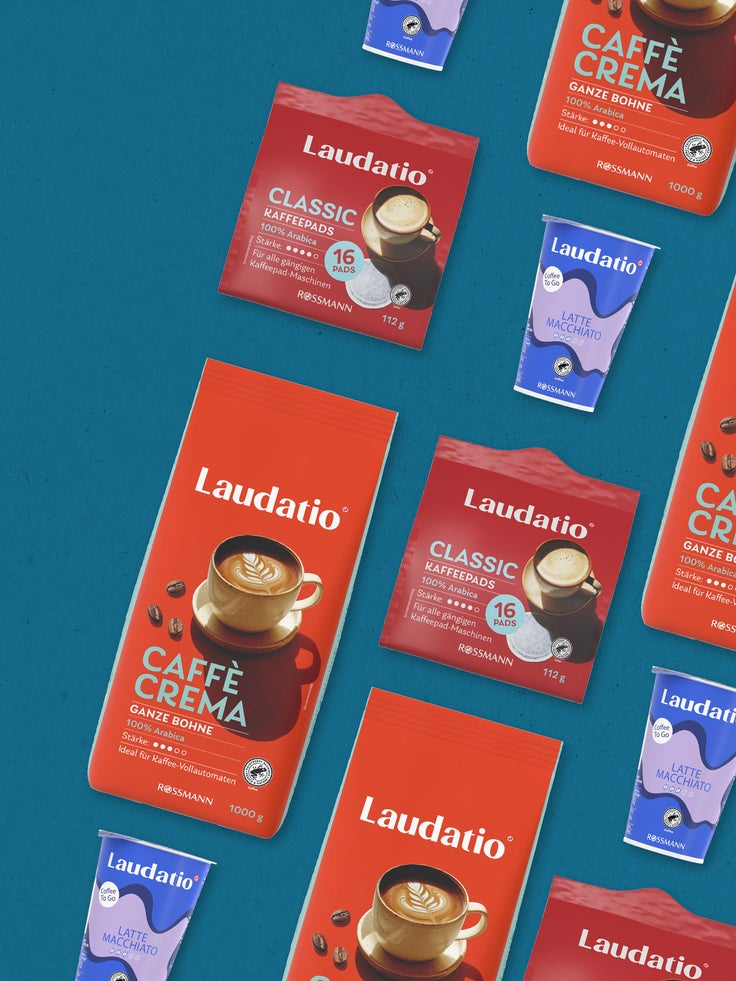 Abgebildet sind Produkte der Marke Laudatio