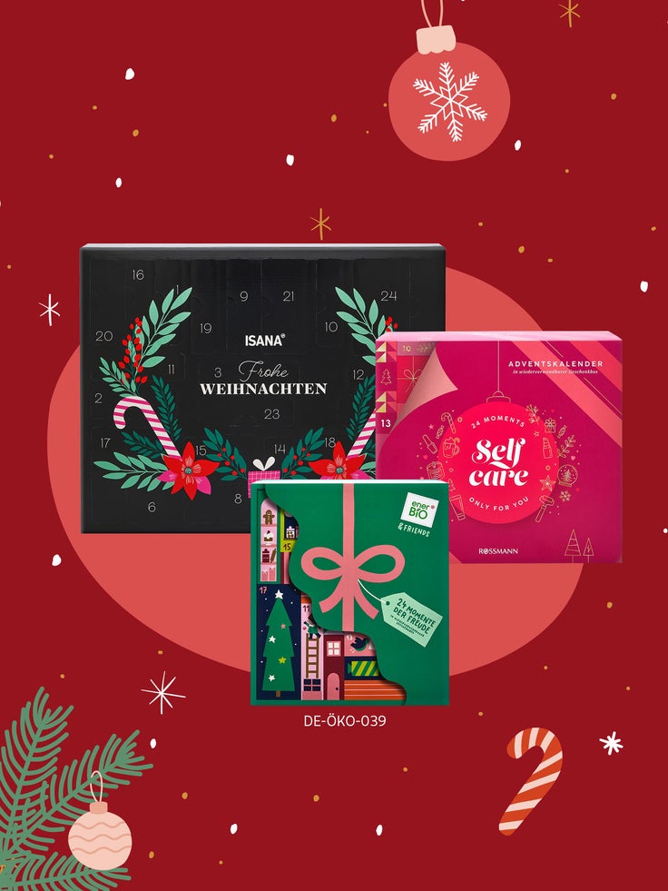 Verschiedene Adventskalender der ROSSMANN Eigenmarken