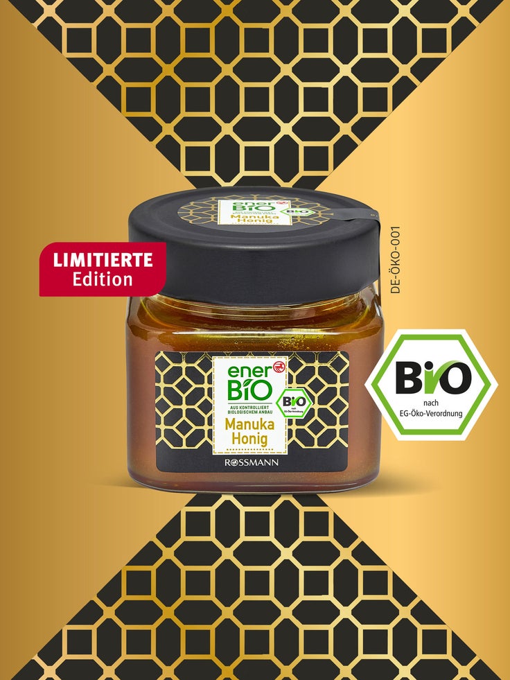 Abgebildet ist der enerBiO Manuka Honig