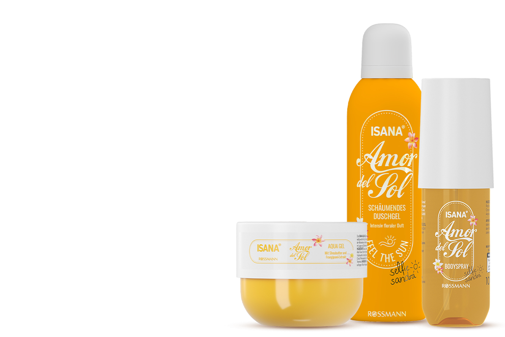 Beispielprodukte der ISANA Amor del Sol Kollektion