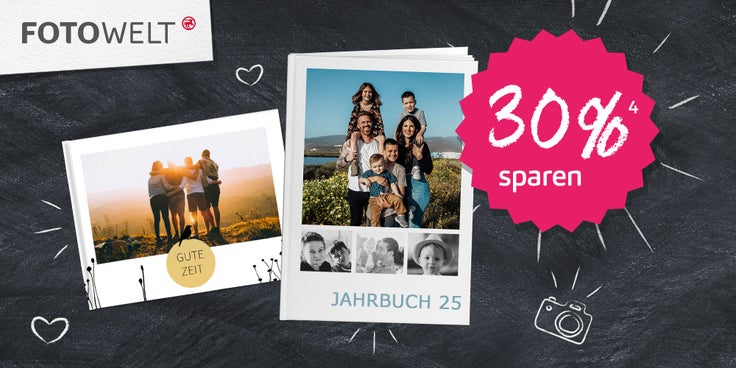 30 % auf ROSSMANN Fotobücher sparen. 