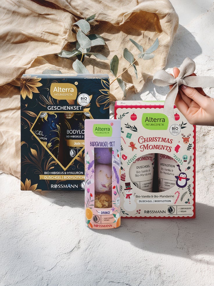 Eine Darstellung verschiedener Alterra Geschenksets