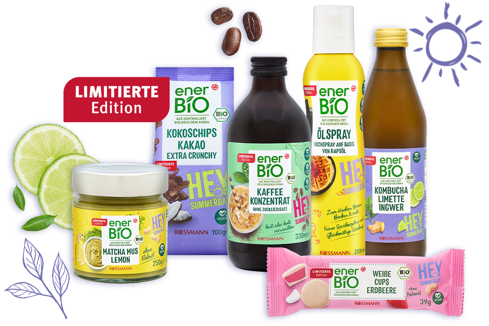 Abgebildet sind die Highlight-Produkte des enerBiO Trendturms