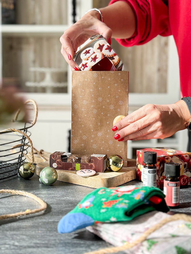 Abgebildet ist ein selbstgemachter Adventskalender