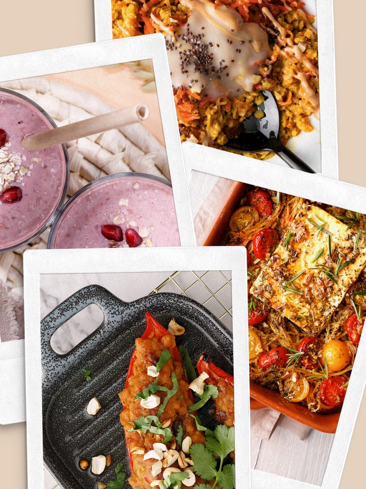 Fotocollage von verschiedenen Rezepten