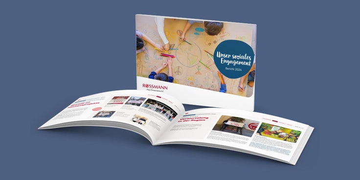  Grafik mit Abbildung des Berichtes zu unserem sozialen Engagement 2024