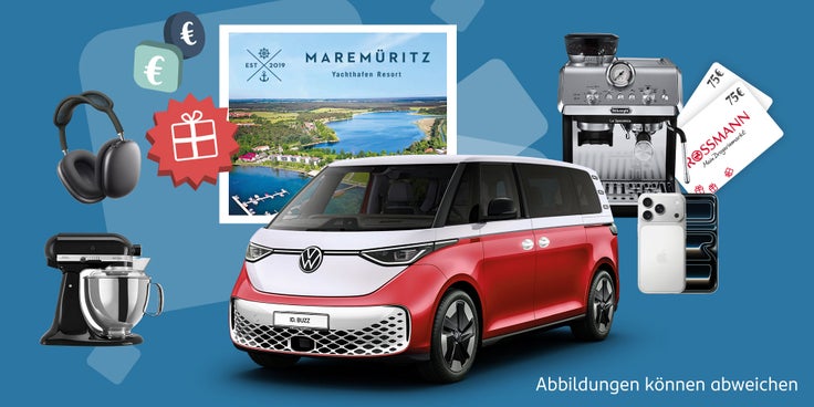 Beispielhafte Gewinne des BON Chance App Gewinnspiels.