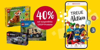 Beipsielhafte LEGO Produkte und der Hinweis 40 % zu sparen