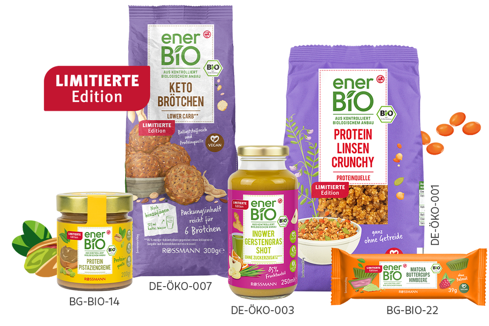Abgebildet sind die Produkte der limitierte Trend-Edition der Marke enerBiO