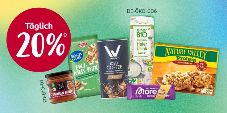 Abgebildet sind teilnehmende Produkte der Food-Januar Kampagne