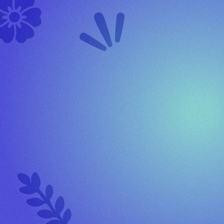 Abgebildet ist ein blauer Hintergrund mit verschiedenen Icons wie bspw. Seifenbalsen und Blättern